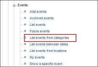 RSEvents! - list events from categories